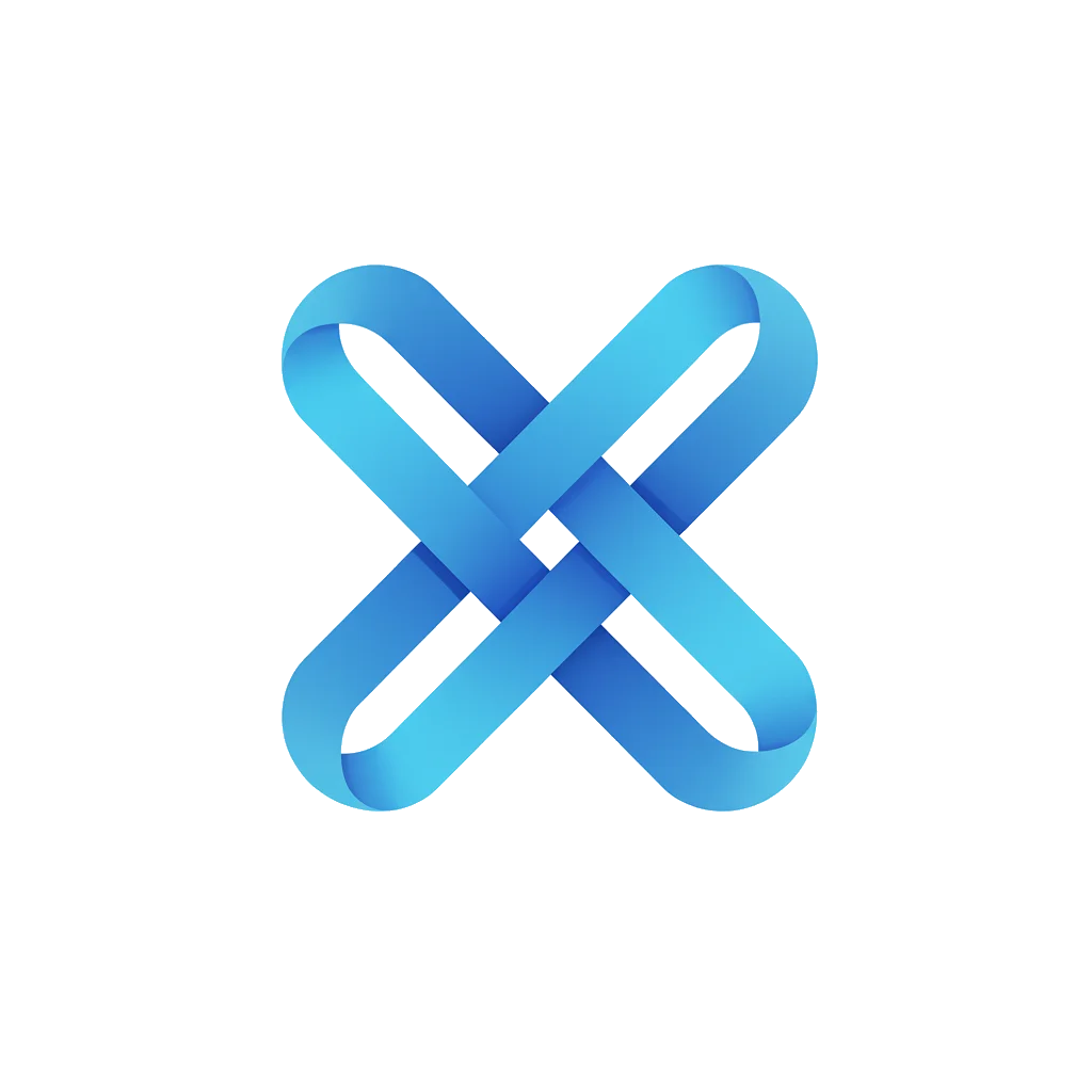 Logo X blue